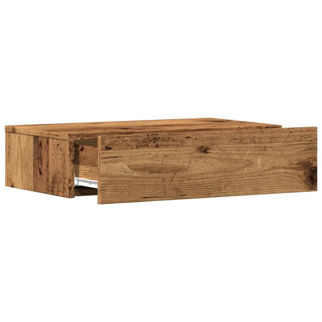2 Piece TV Cabinet Set with LED Lights Old Wood 60x35x15,5 cm