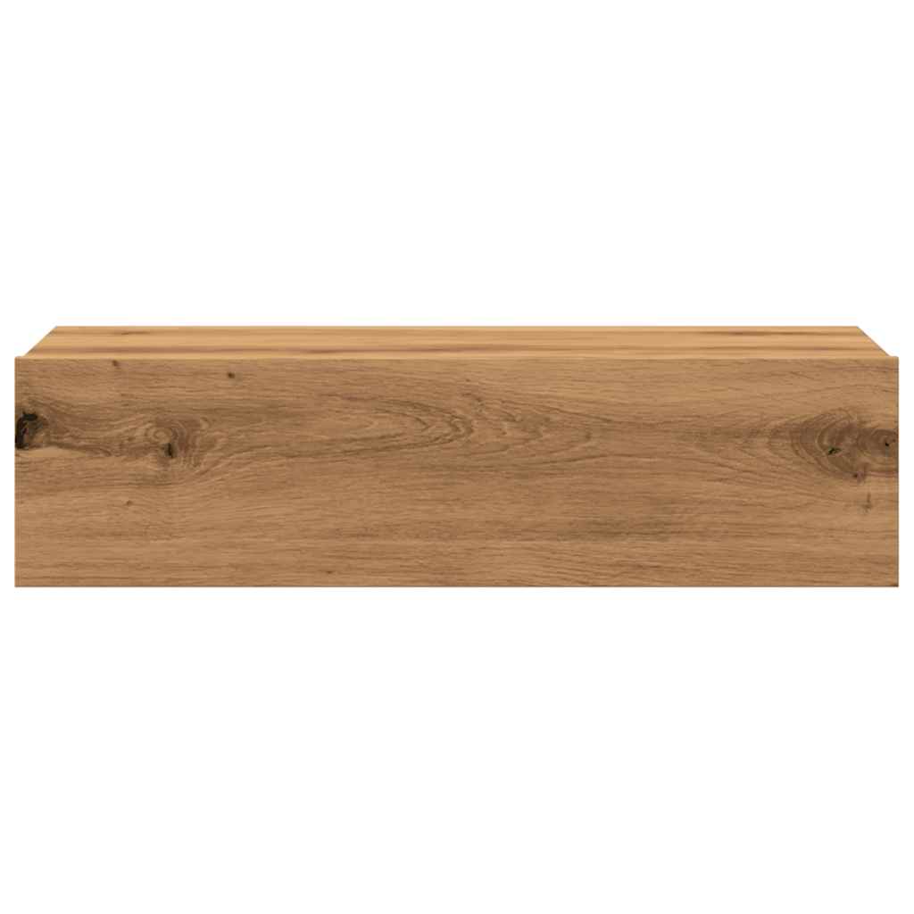 2 Piece TV Cabinet Set with LED Lights Artisan Oak 60x35x15,5 cm