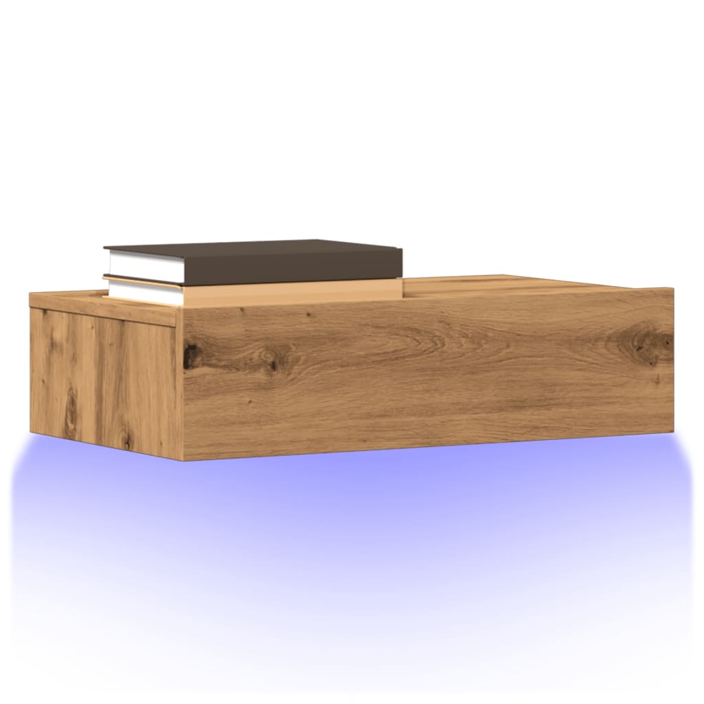 2 Piece TV Cabinet Set with LED Lights Artisan Oak 60x35x15,5 cm