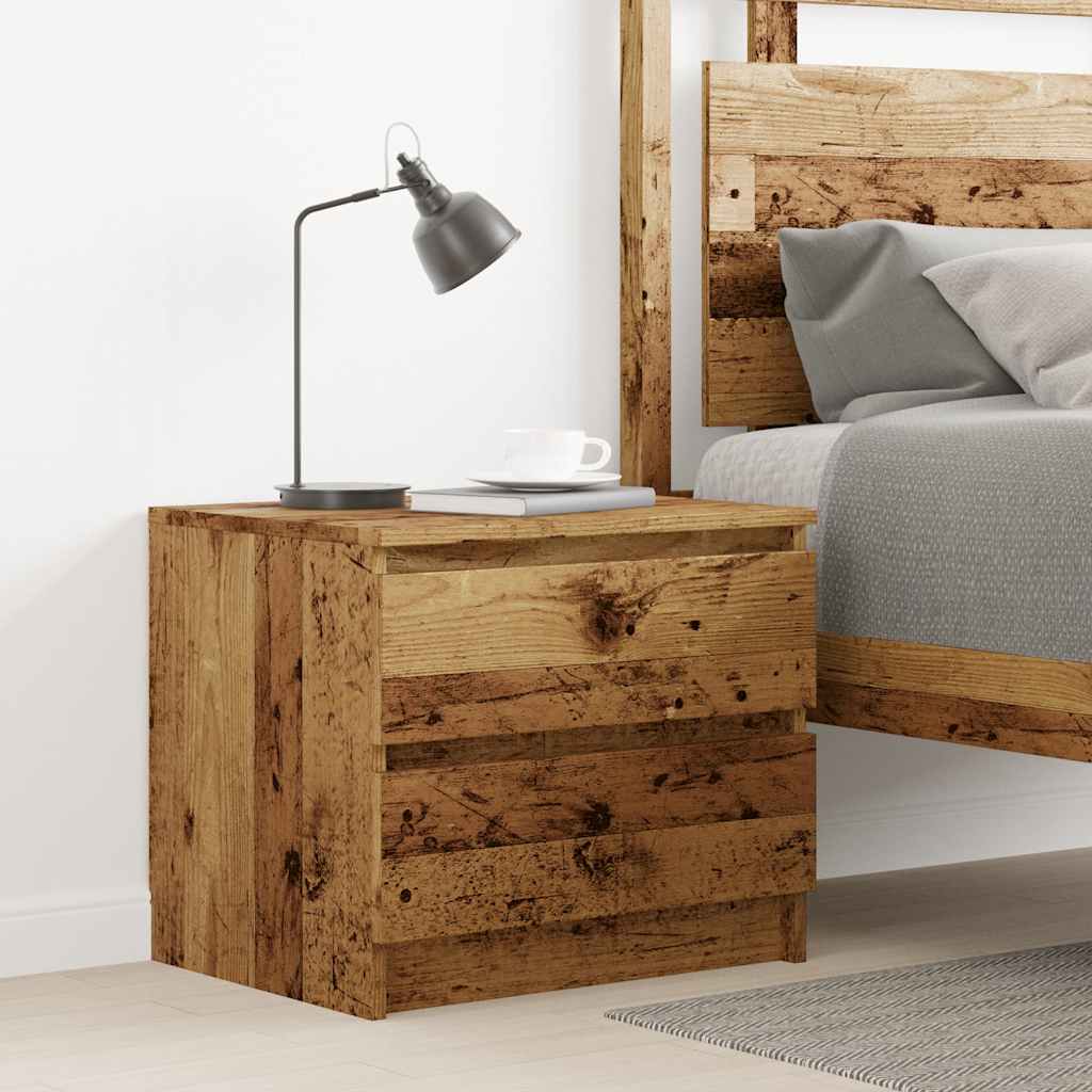 vidaXL Bedside Cabinet Old Wood 50x40x43.5 cm Engineered Wood