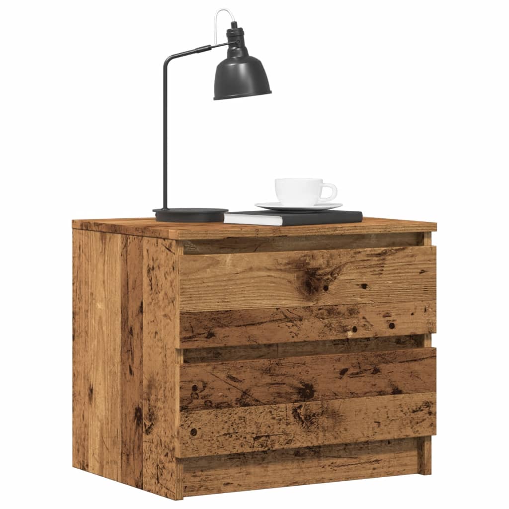 vidaXL Bedside Cabinet Old Wood 50x40x43.5 cm Engineered Wood