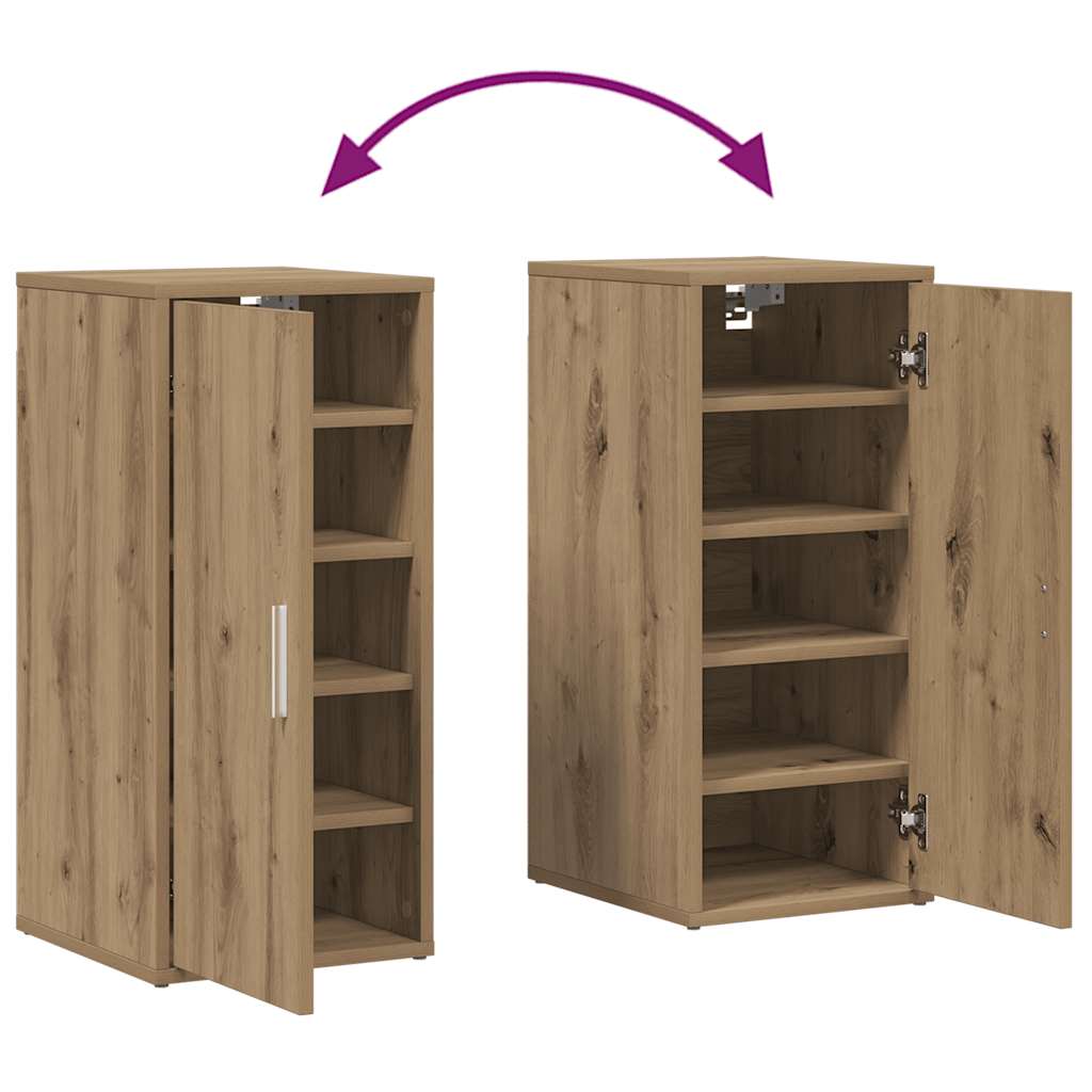 Shoe Cabinet Artisan Oak 32x35x70 cm Engineered Wood