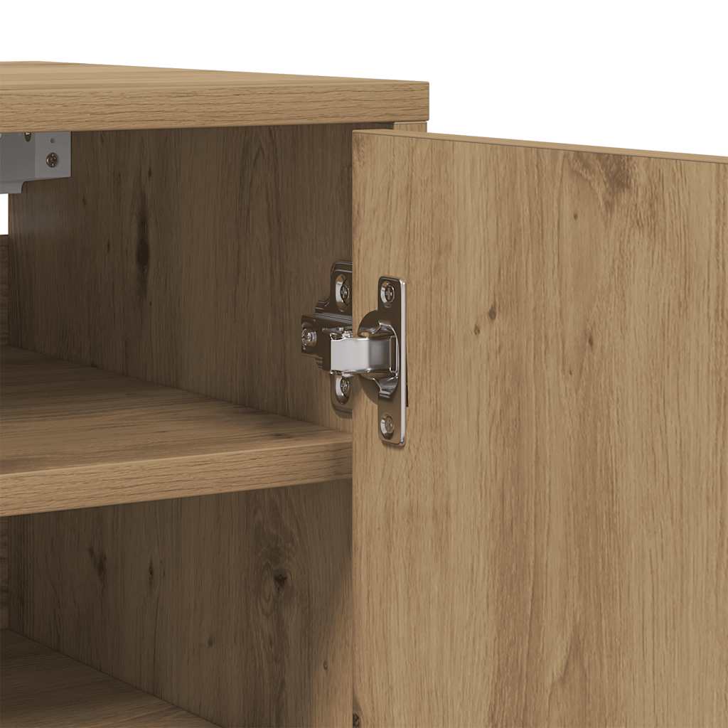 Shoe Cabinet Artisan Oak 32x35x70 cm Engineered Wood