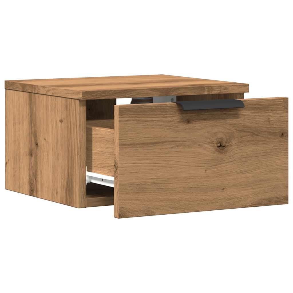 vidaXL Wall-mounted Bedside Cabinets 2 pcs Artisan Oak 34x30x20 cm