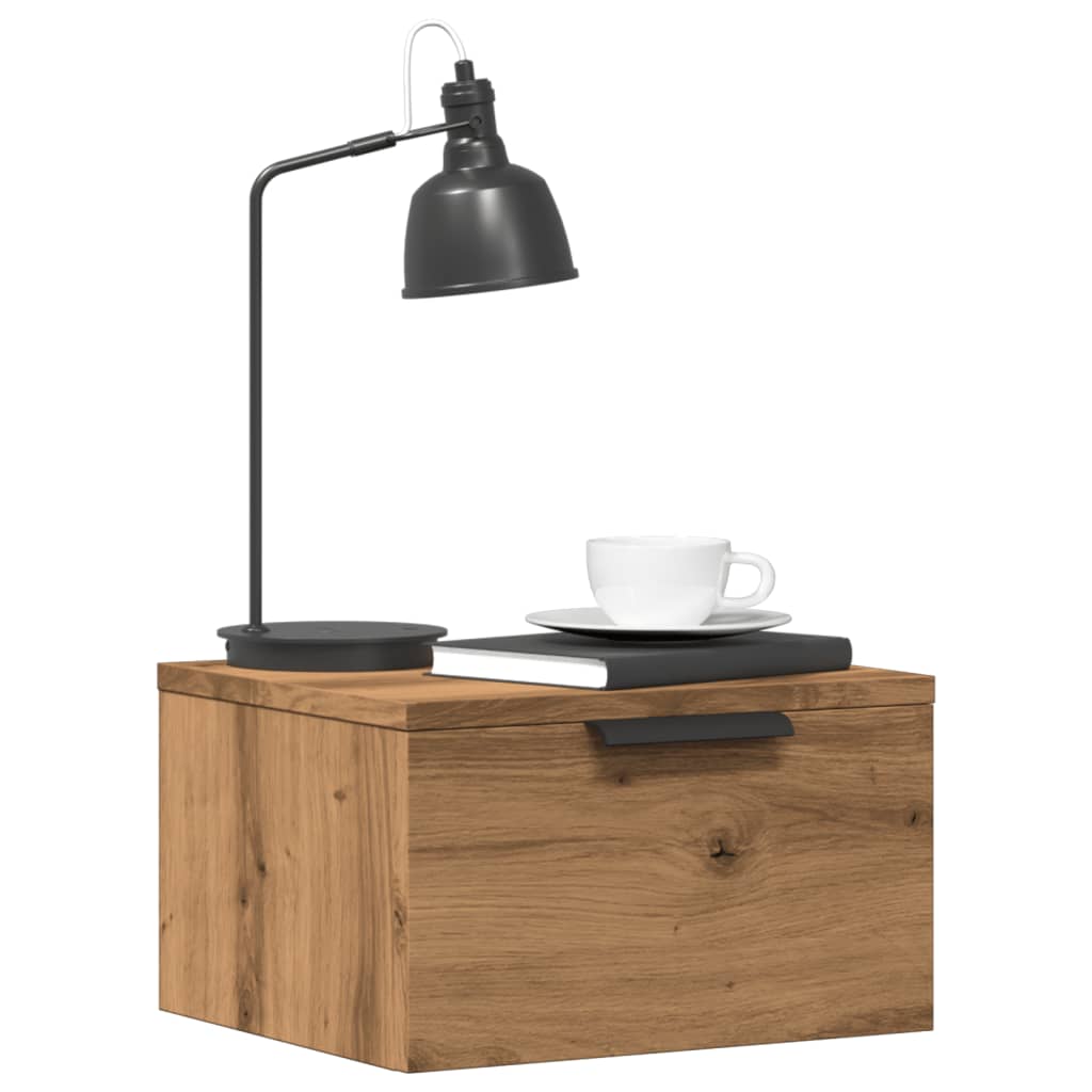 vidaXL Wall-mounted Bedside Cabinets 2 pcs Artisan Oak 34x30x20 cm