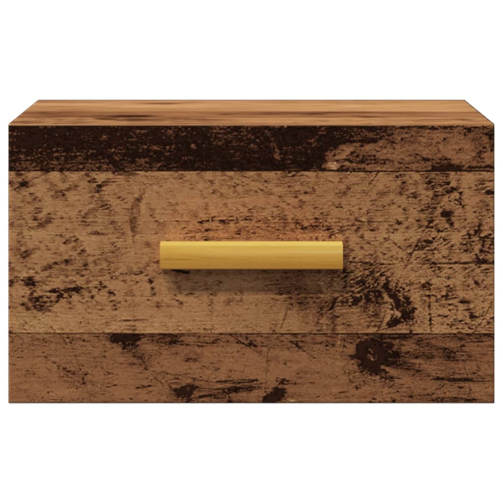 vidaXL Wall-mounted Bedside Cabinets 2 pcs Old Wood 35x35x20 cm