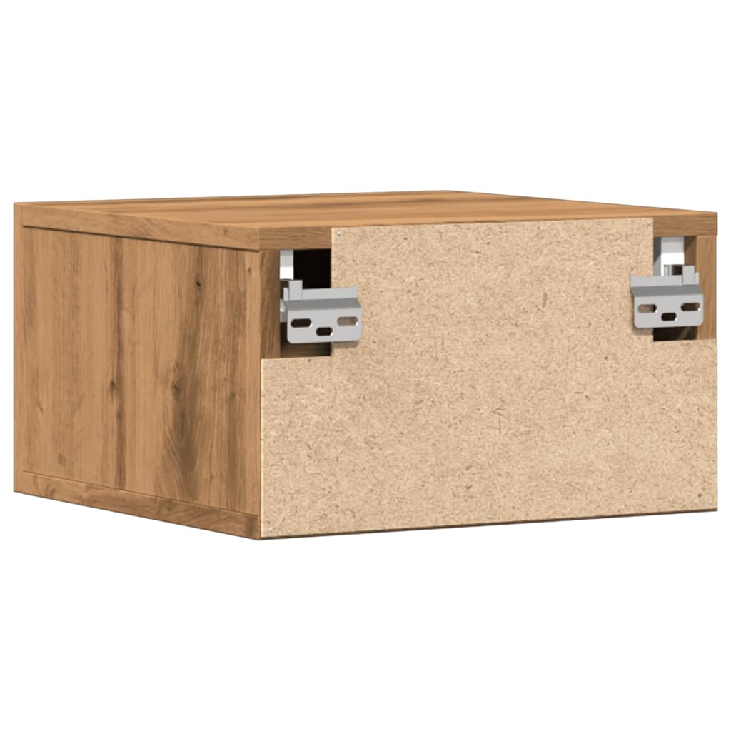 vidaXL Wall-mounted Bedside Cabinets 2 pcs Artisan Oak 35x35x20 cm