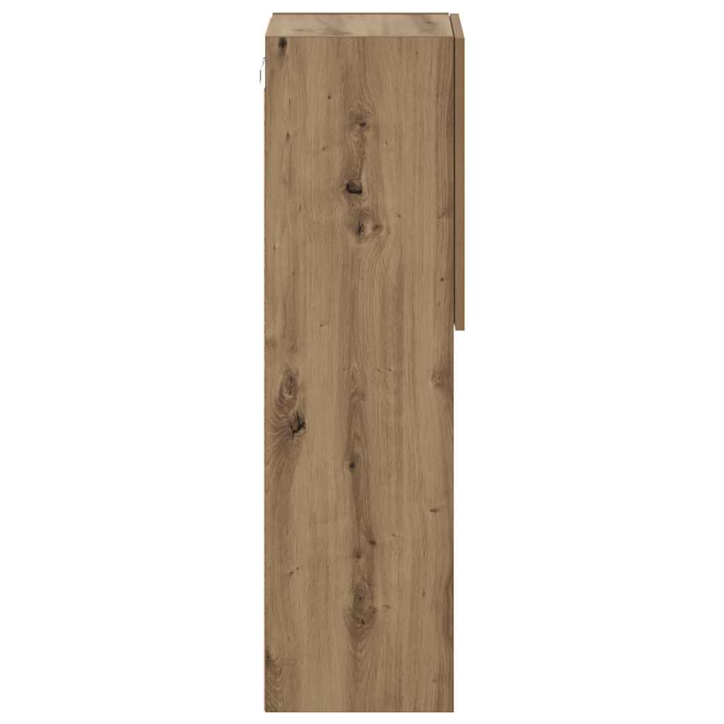 TV Cabinet with LED Lights Artisian Oak 30,5x30x102 cm