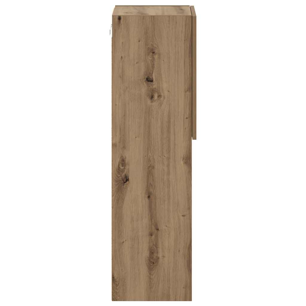 TV Cabinets with LED Lights 2 pcs Artisian Oak 30.5x30x102 cm