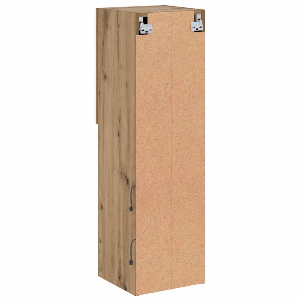 TV Cabinets with LED Lights 2 pcs Artisian Oak 30.5x30x102 cm