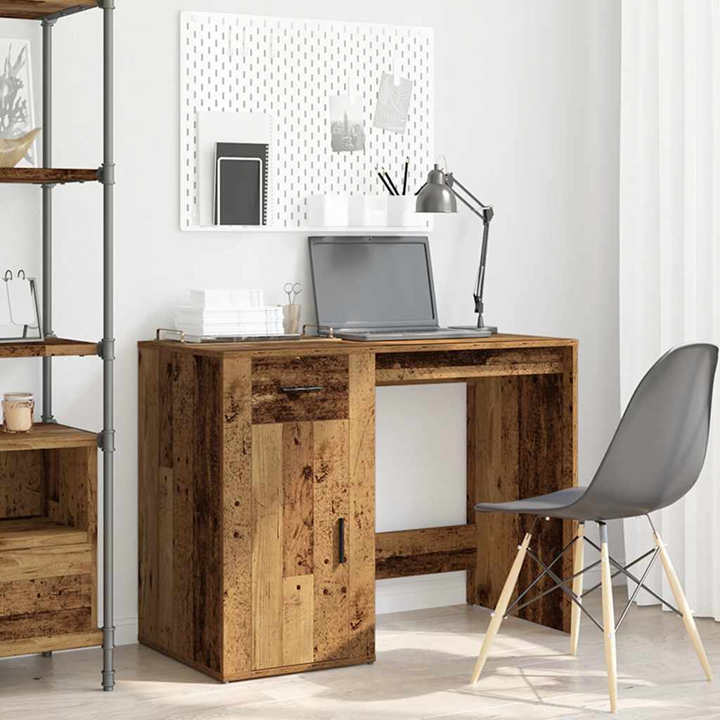 vidaXL Desk Old Wood 100x49x75 cm Engineered Wood