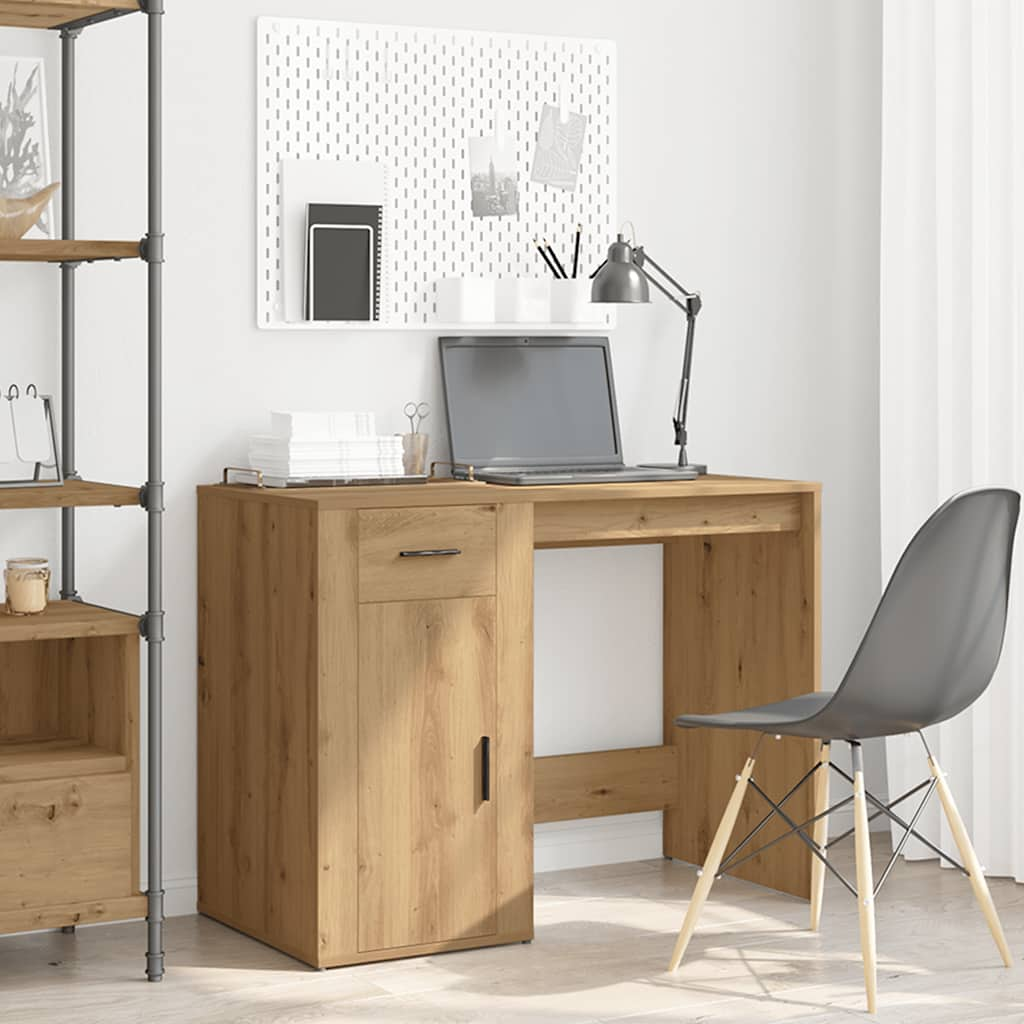 vidaXL Desk Artisan Oak 100x49x75 cm Engineered Wood