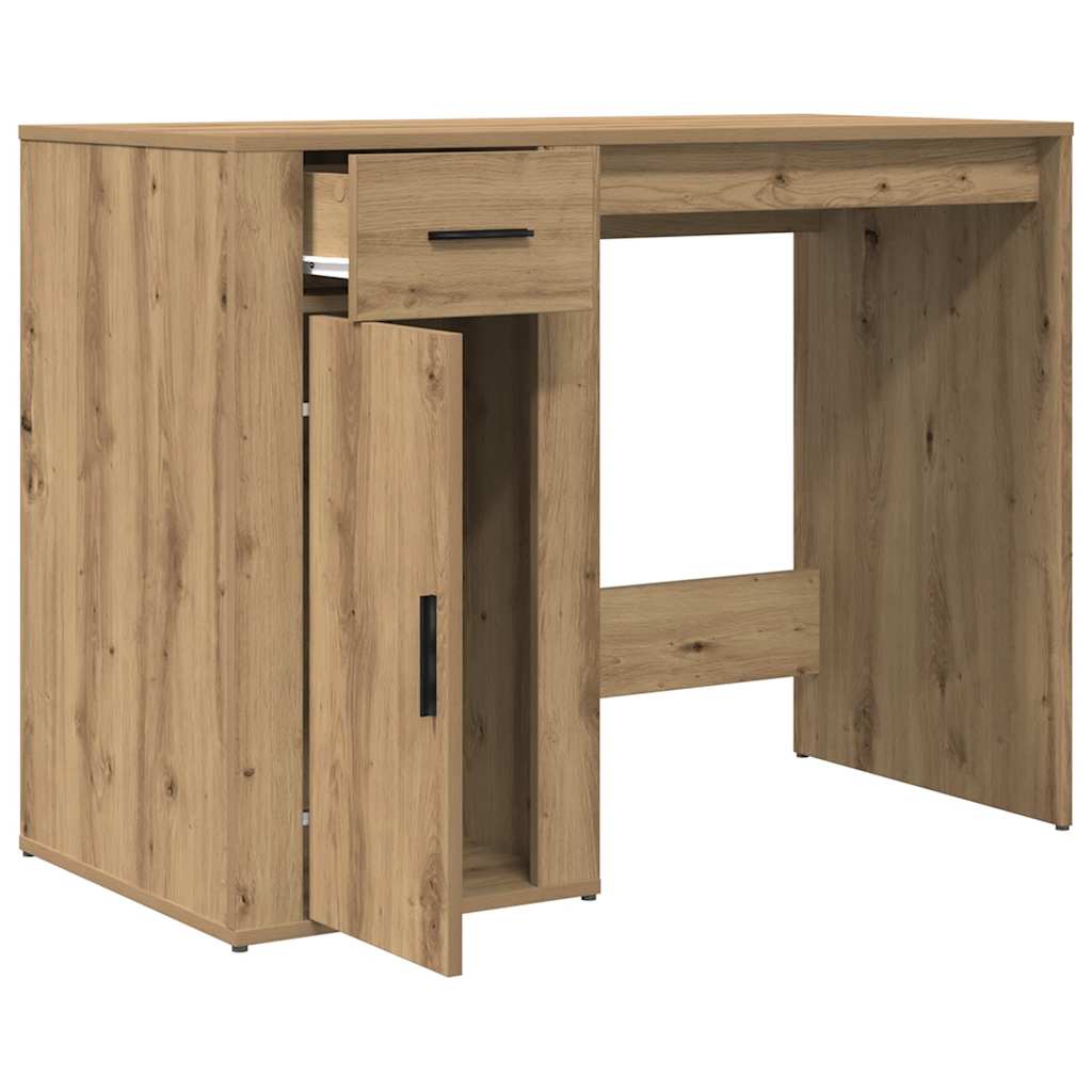 vidaXL Desk Artisan Oak 100x49x75 cm Engineered Wood