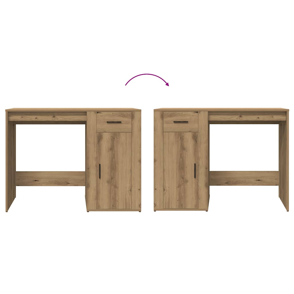 vidaXL Desk Artisan Oak 100x49x75 cm Engineered Wood