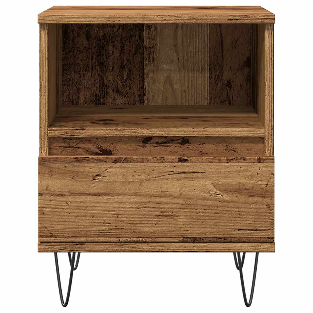 vidaXL Bedside Cabinet Old Wood 40x35x50 cm Engineered Wood