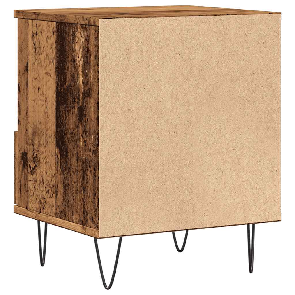 vidaXL Bedside Cabinet Old Wood 40x35x50 cm Engineered Wood