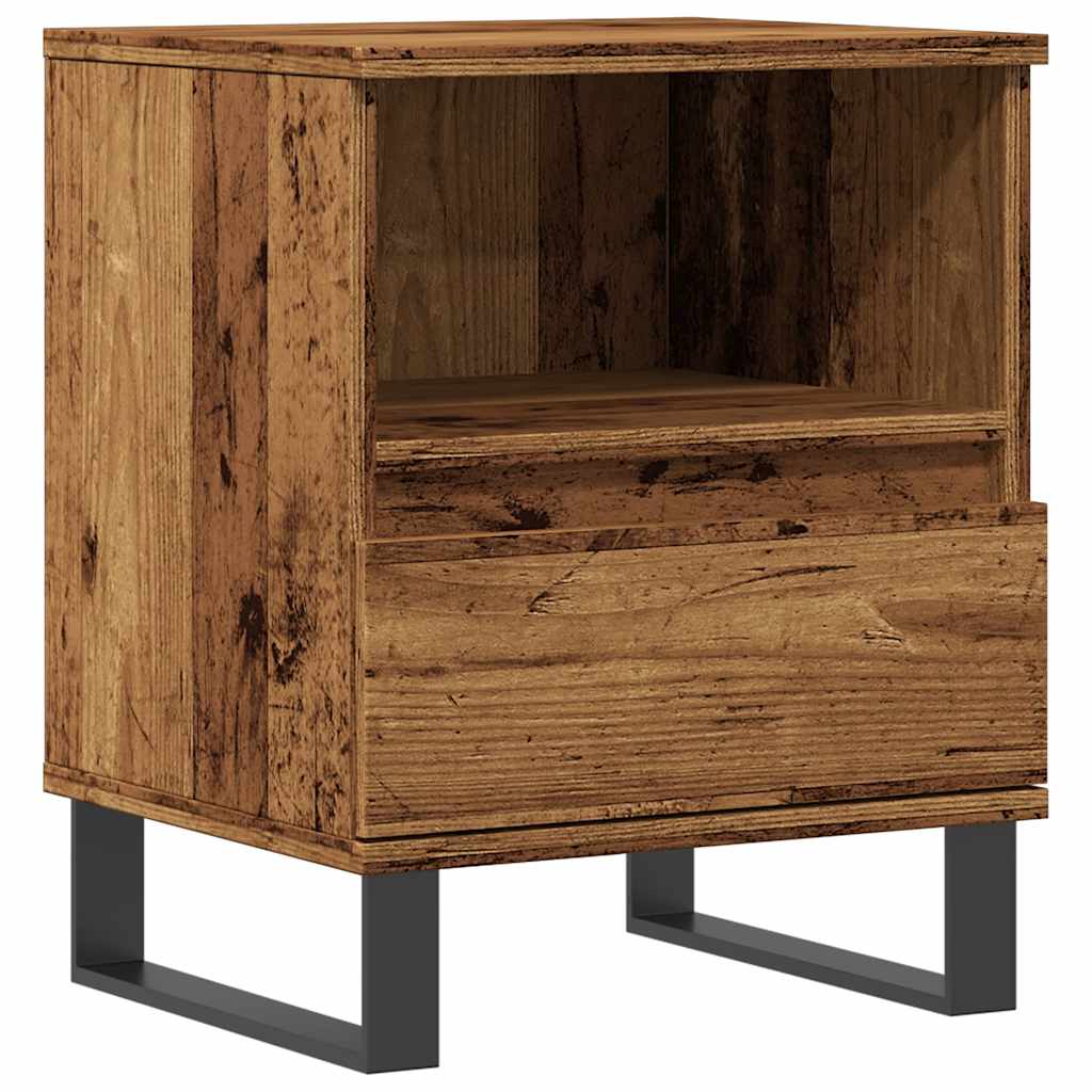 vidaXL Bedside Cabinet Old Wood 40x35x50 cm Engineered Wood