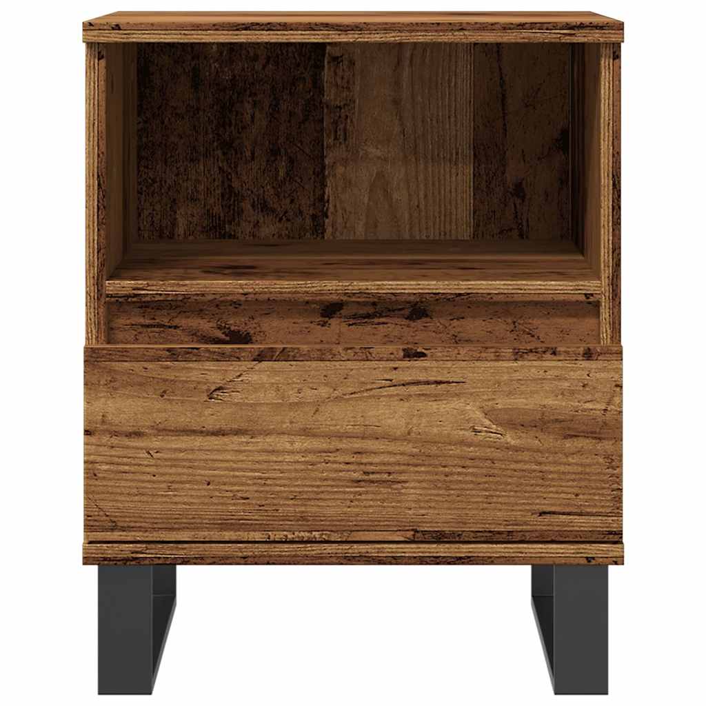 vidaXL Bedside Cabinet Old Wood 40x35x50 cm Engineered Wood