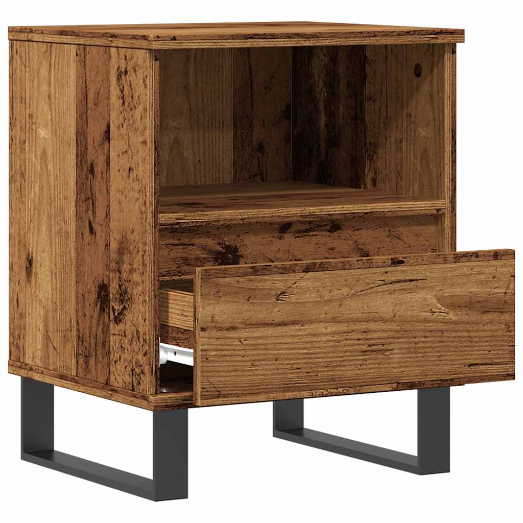 vidaXL Bedside Cabinet Old Wood 40x35x50 cm Engineered Wood