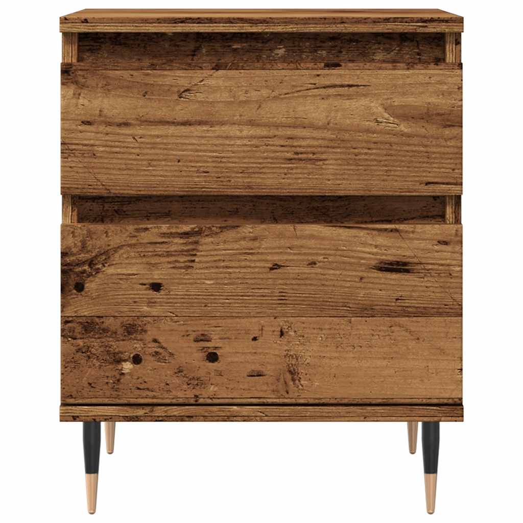 vidaXL Bedside Cabinet Old Wood 40x35x50 cm Engineered Wood
