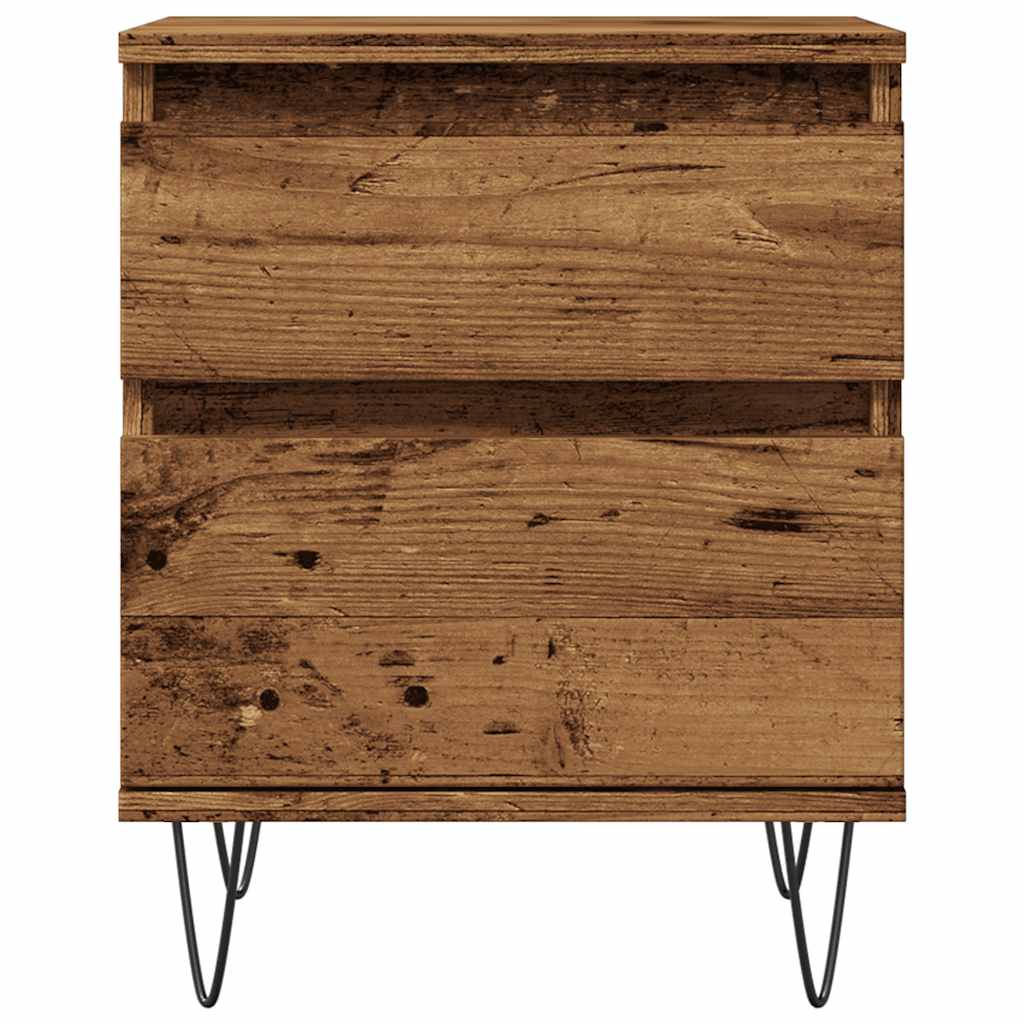 Bedside Cabinets 2 pcs Old Wood 40x35x50 cm Engineered Wood