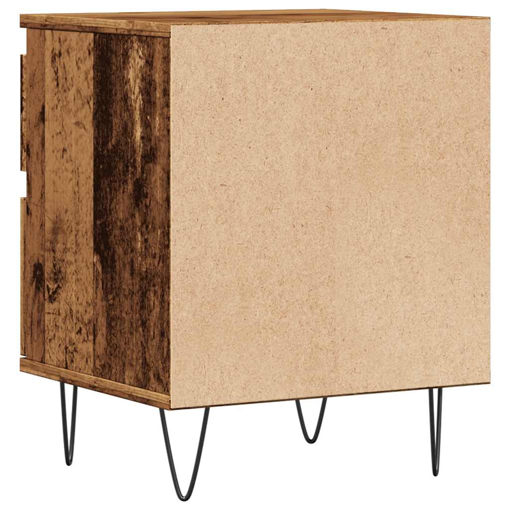 Bedside Cabinets 2 pcs Old Wood 40x35x50 cm Engineered Wood