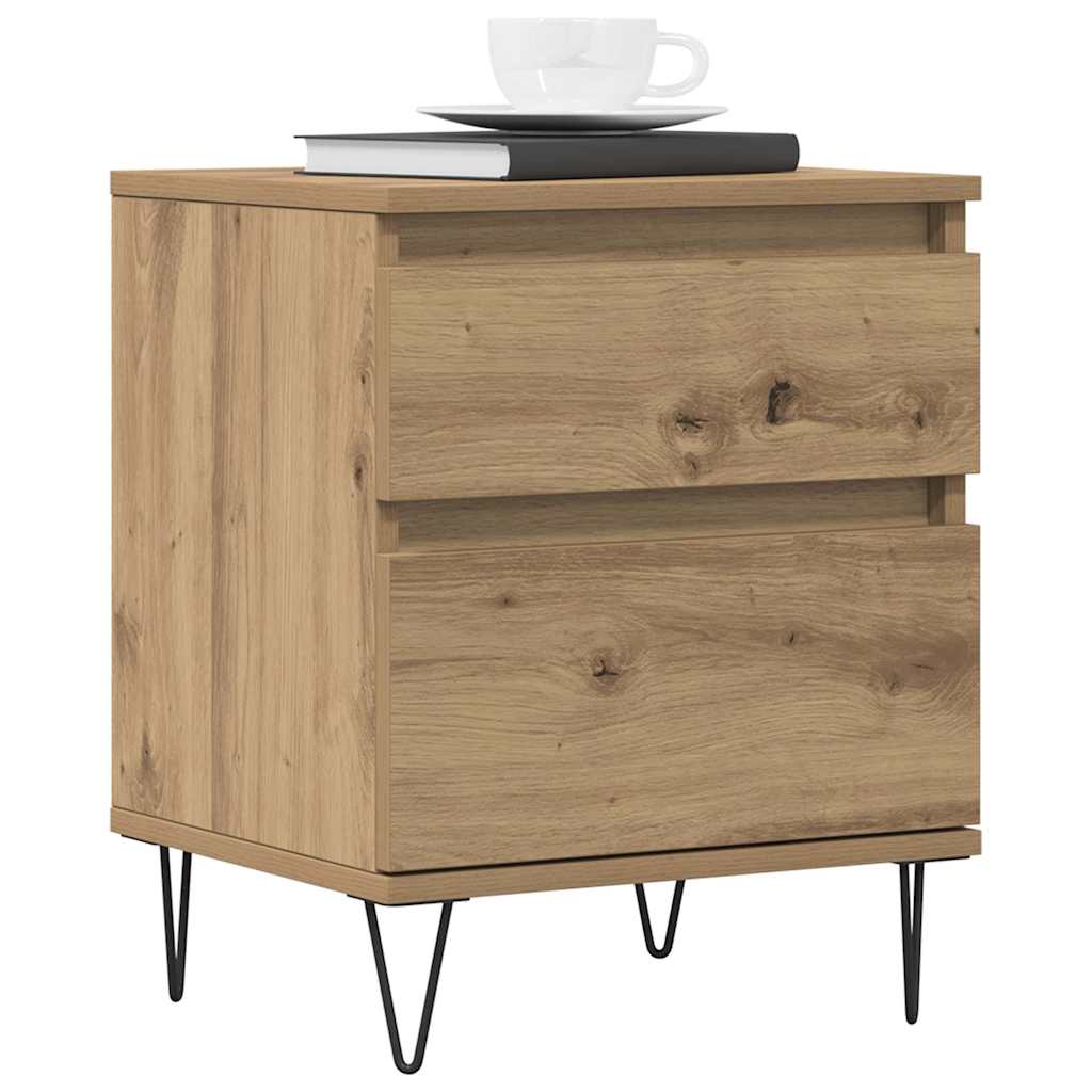 Bedside Cabinets 2 pcs Artisan Oak 40x35x50 cm Engineered Wood
