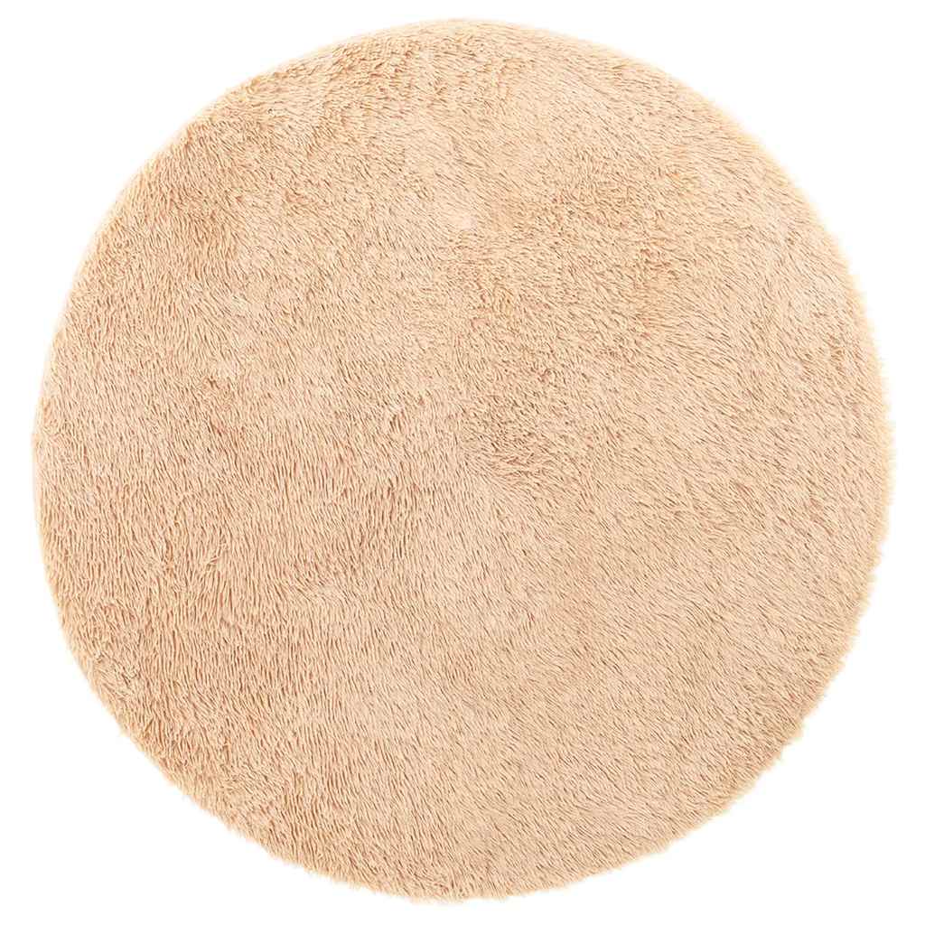 Shaggy Rug High Pile NAVARRA Beige 160x160 cm Polyester