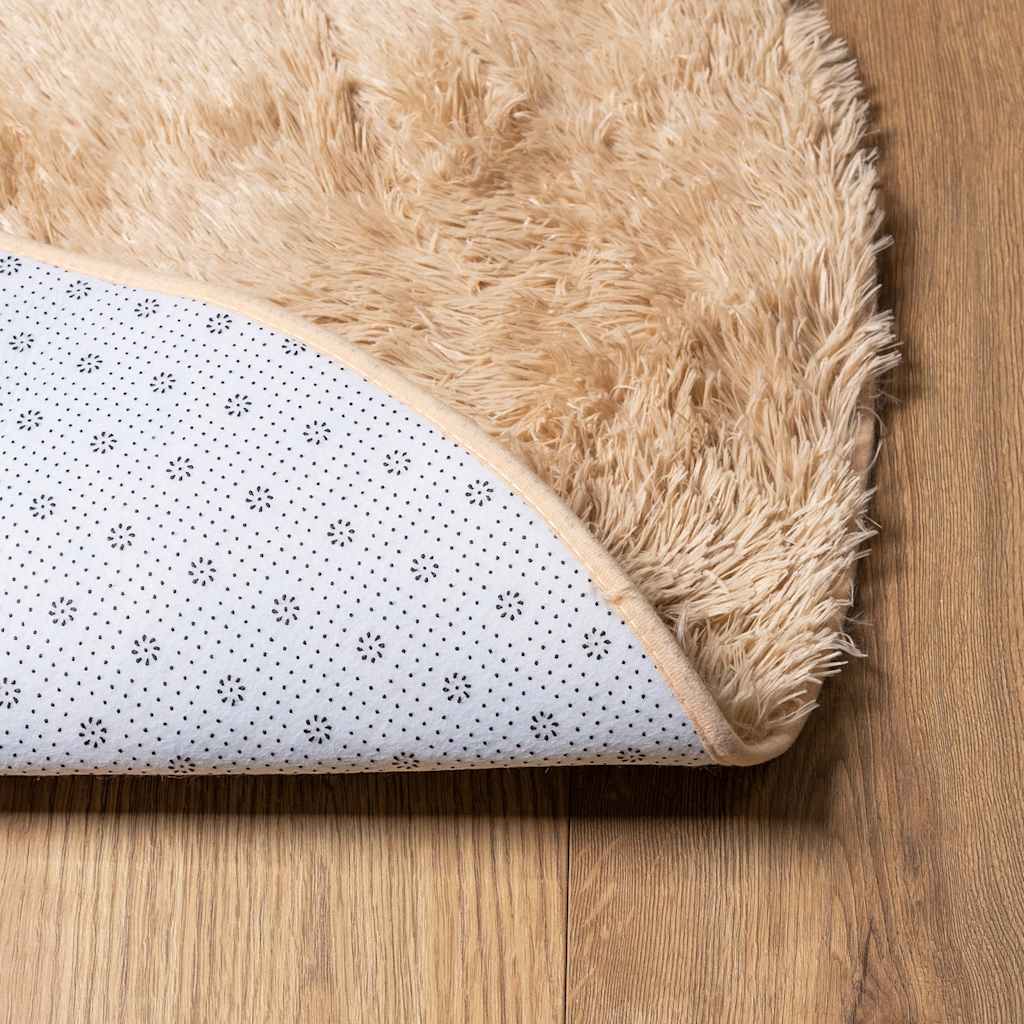 Shaggy Rug High Pile NAVARRA Beige 160x160 cm Polyester