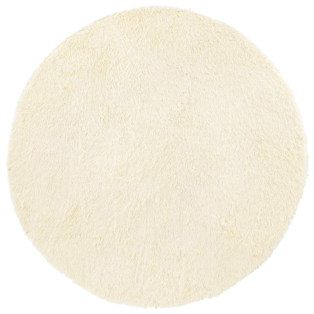 Shaggy Rug High Pile NAVARRA Cream 160x160 cm Polyester