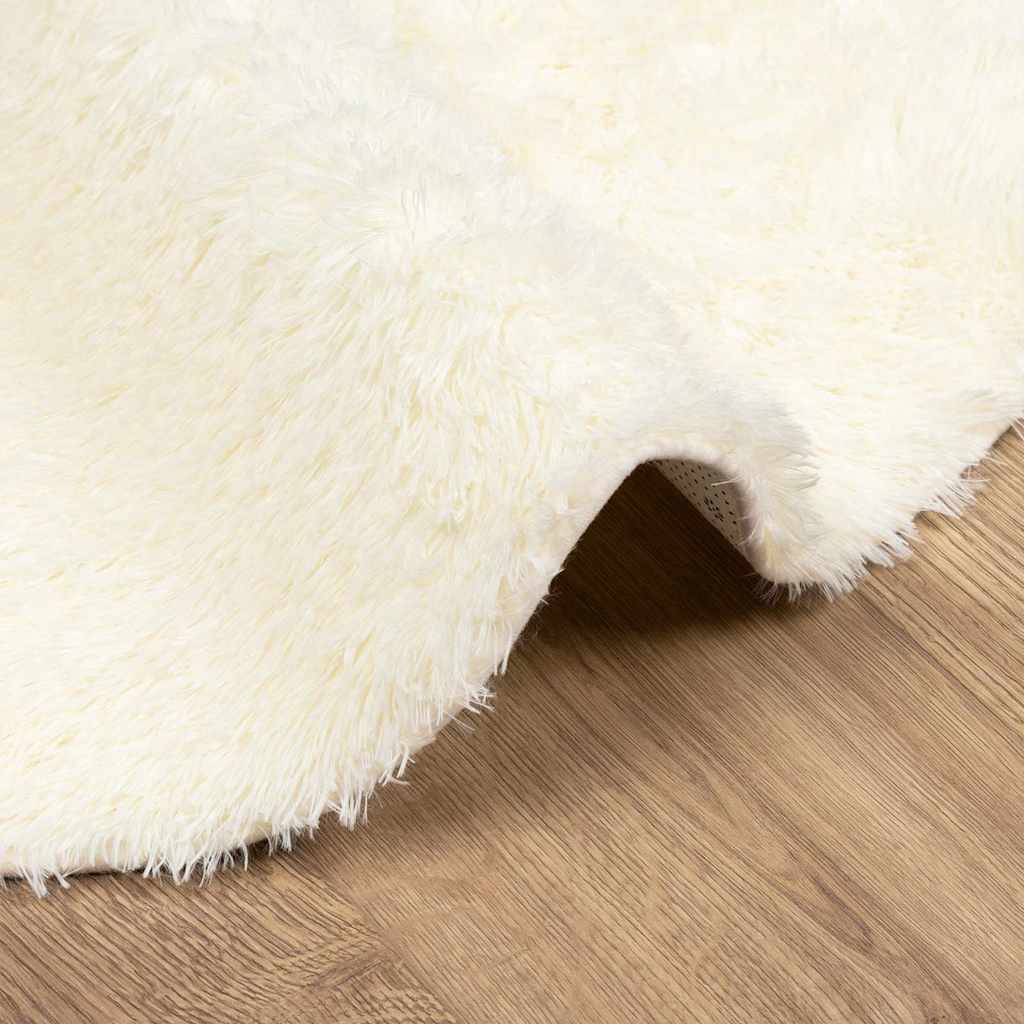 Shaggy Rug High Pile NAVARRA Cream 160x160 cm Polyester