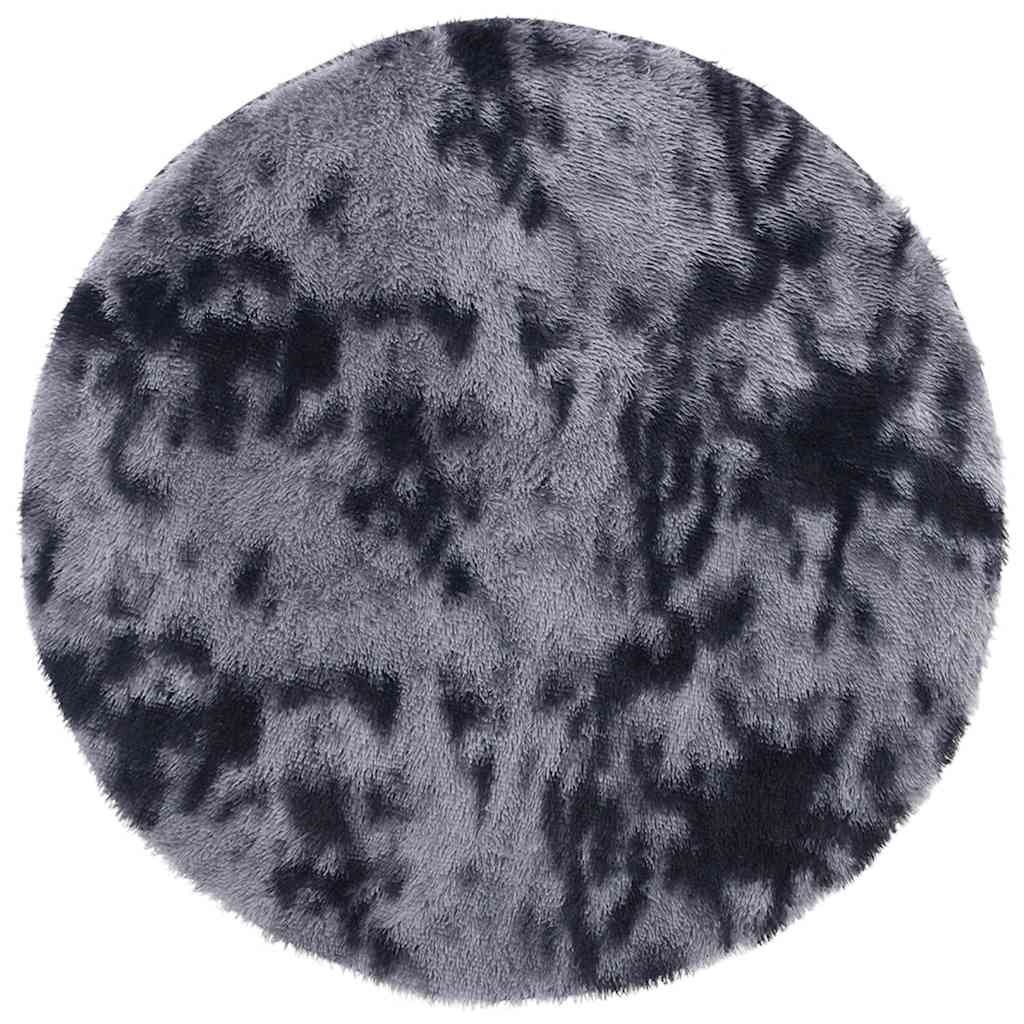 Shaggy Rug High Pile NAVARRA Dark Grey 160x160 cm Polyester