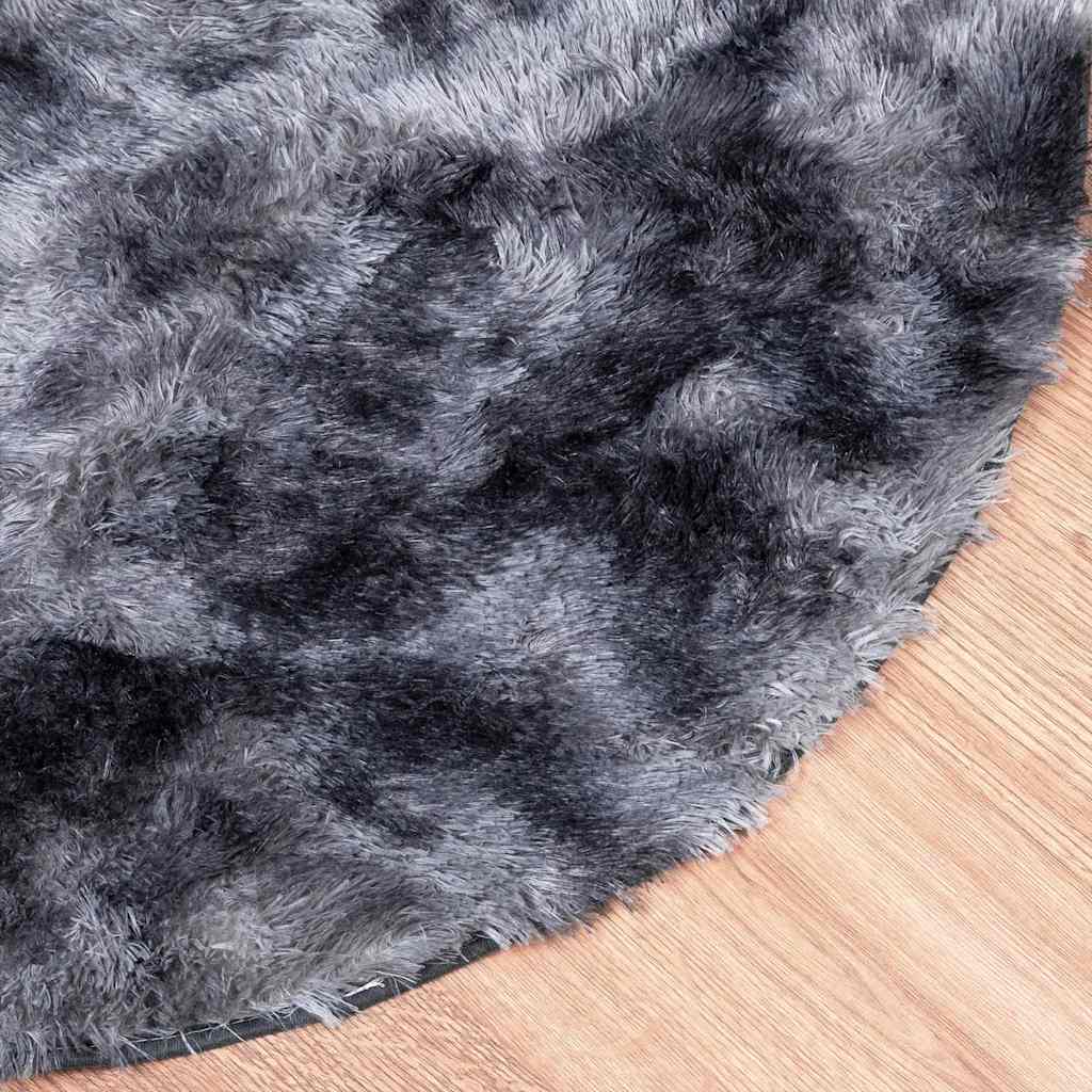 Shaggy Rug High Pile NAVARRA Dark Grey 160x160 cm Polyester