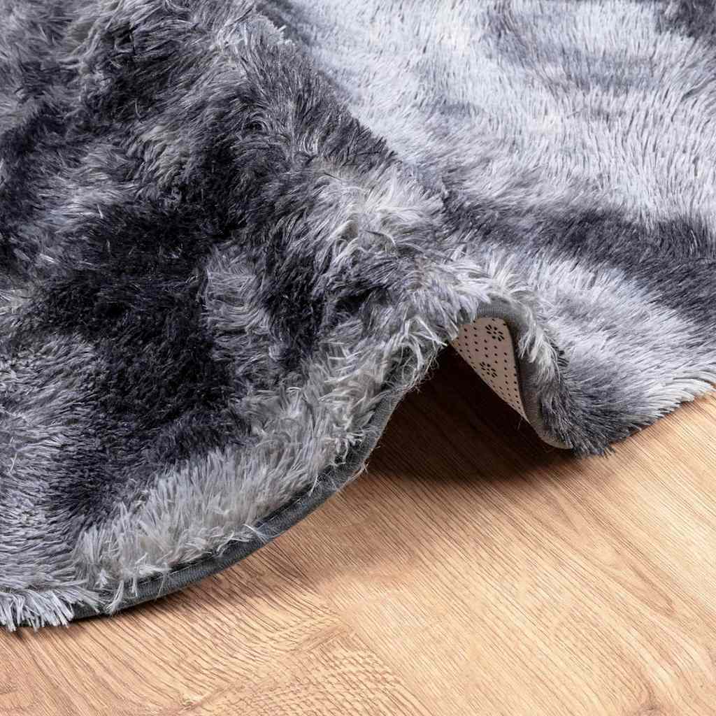 Shaggy Rug High Pile NAVARRA Dark Grey 160x160 cm Polyester