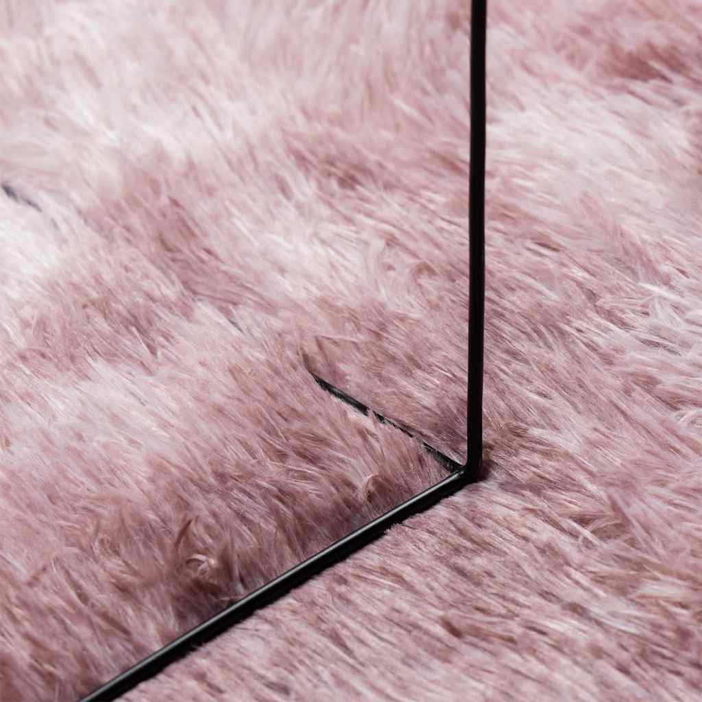 Shaggy Rug High Pile NAVARRA Dusty Pink 160x160 cm Polyester