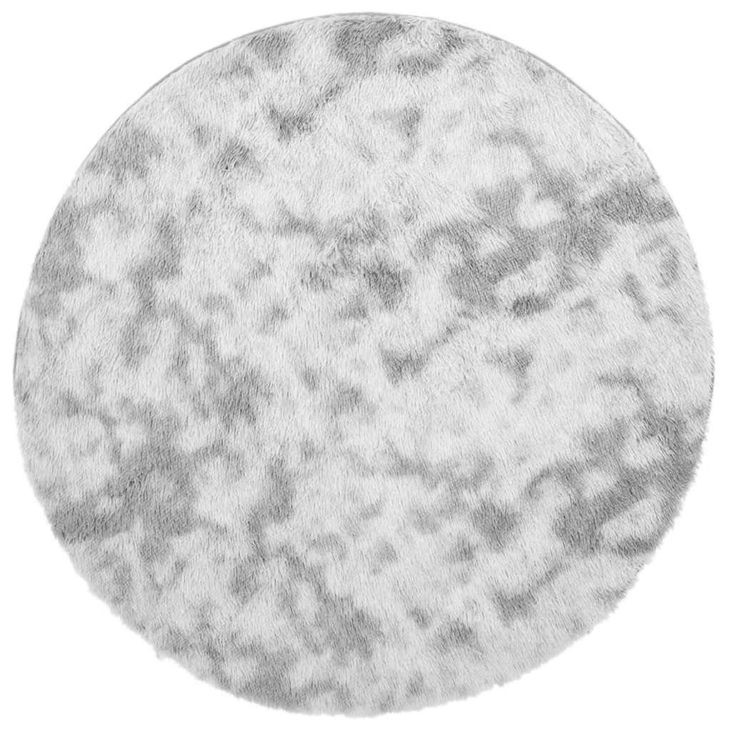 Shaggy Rug High Pile NAVARRA Silver Grey 160x160 cm Polyester