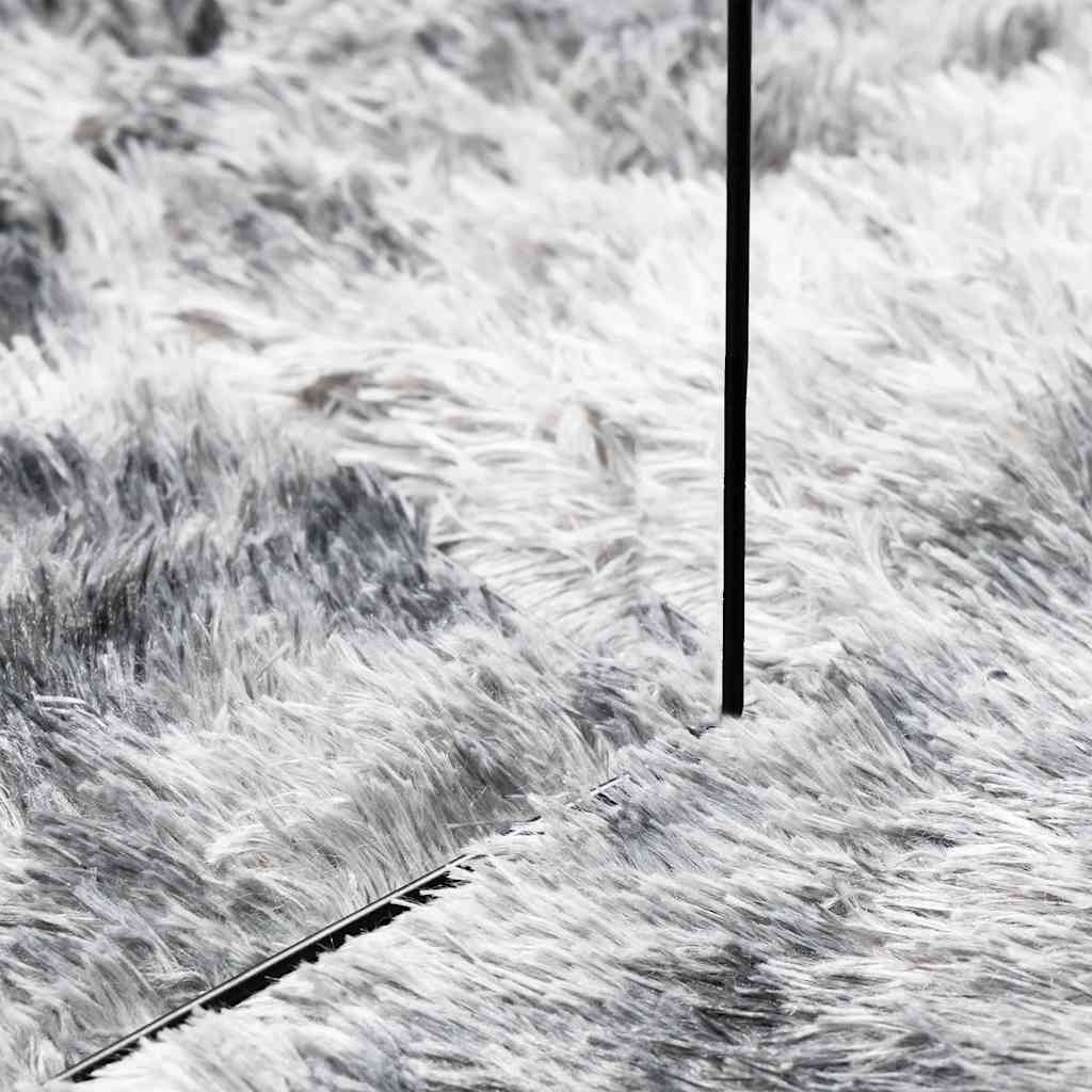 Shaggy Rug High Pile NAVARRA Silver Grey 160x160 cm Polyester