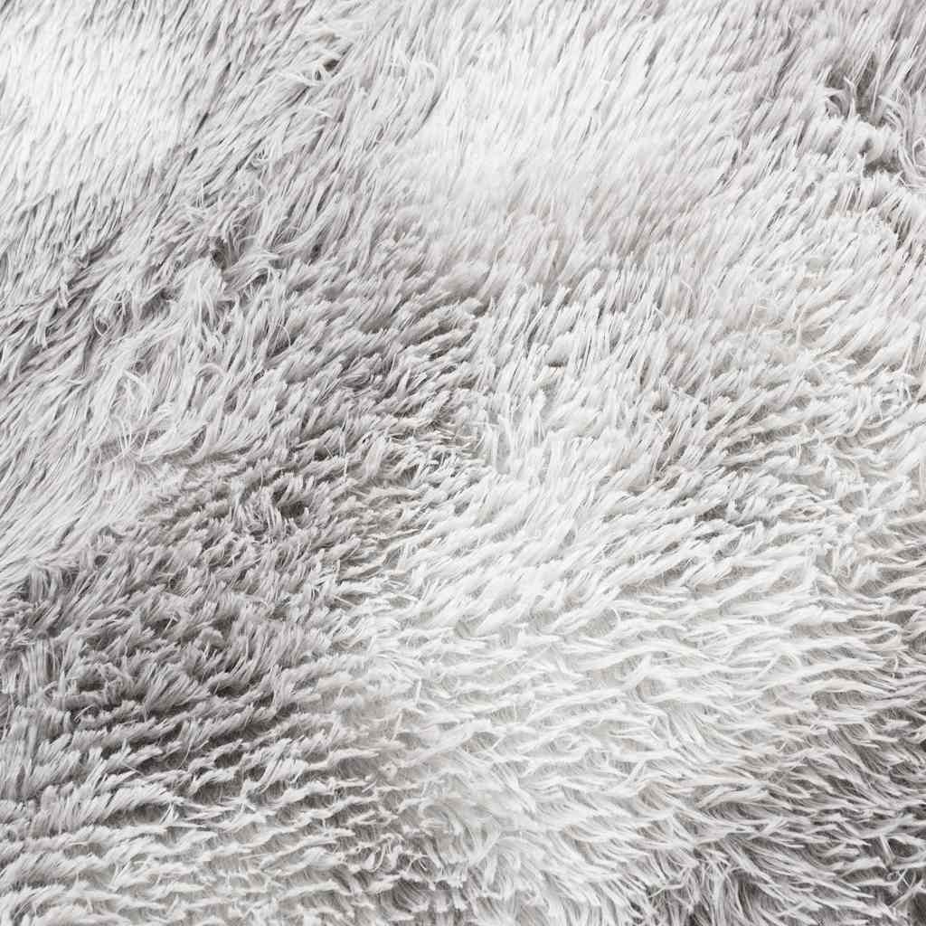 Shaggy Rug High Pile NAVARRA Silver Grey 160x160 cm Polyester