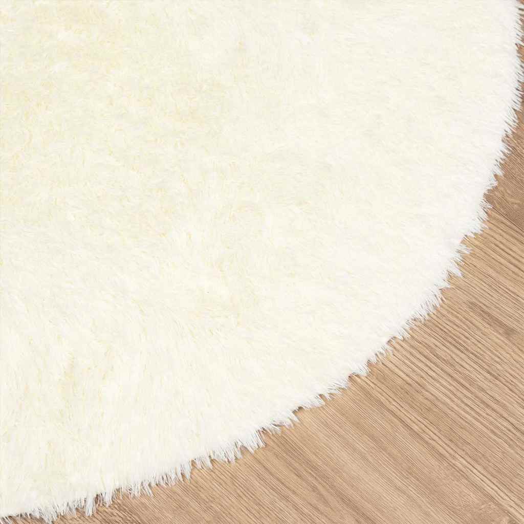 Shaggy Rug High Pile NAVARRA Cream 200x200 cm Polyester
