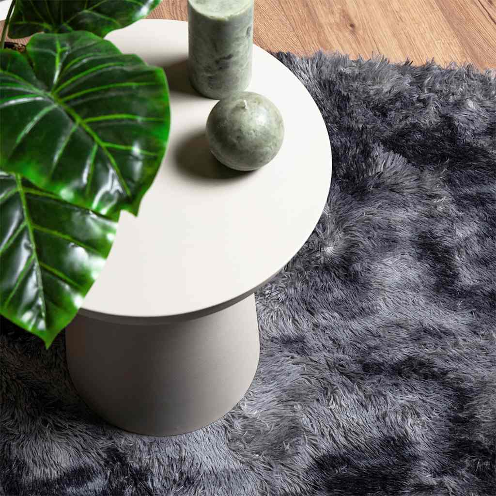 Shaggy Rug High Pile NAVARRA Dark Grey 200x200 cm Polyester