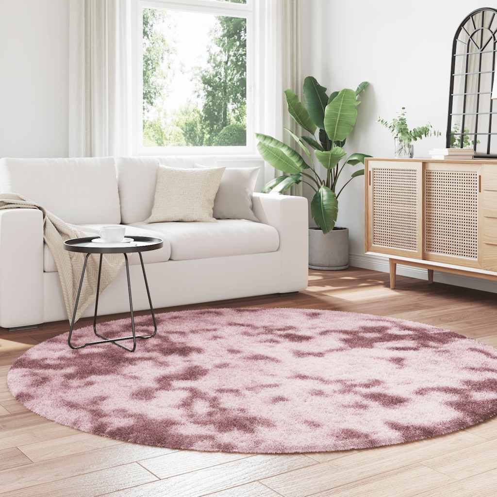 Shaggy Rug High Pile NAVARRA Dusty Pink 200x200 cm Polyester