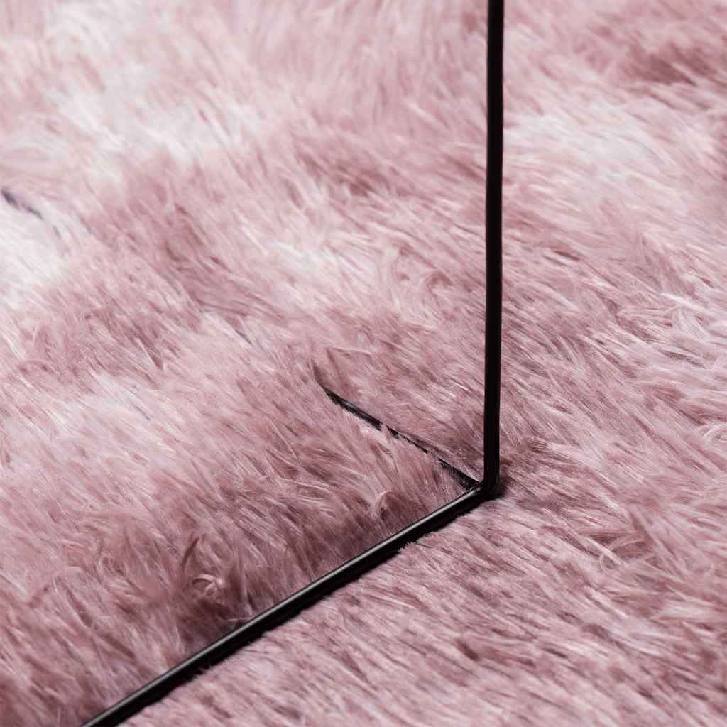 Shaggy Rug High Pile NAVARRA Dusty Pink 200x200 cm Polyester