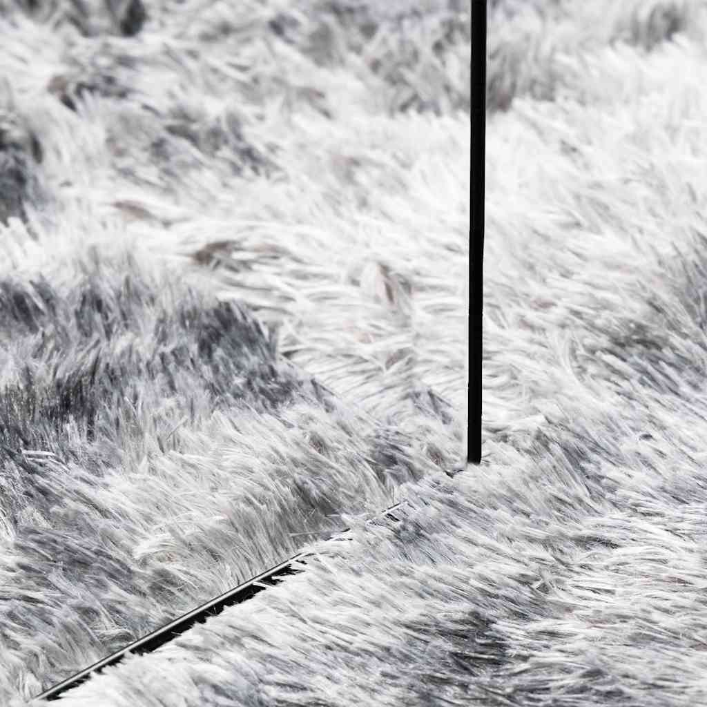 Shaggy Rug High Pile NAVARRA Silver Grey 200x200 cm Polyester