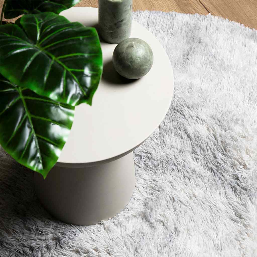 Shaggy Rug High Pile NAVARRA Silver Grey 200x200 cm Polyester