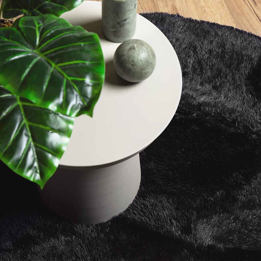 Shaggy Rug High Pile NAVARRA Black 240x240 cm Polyester