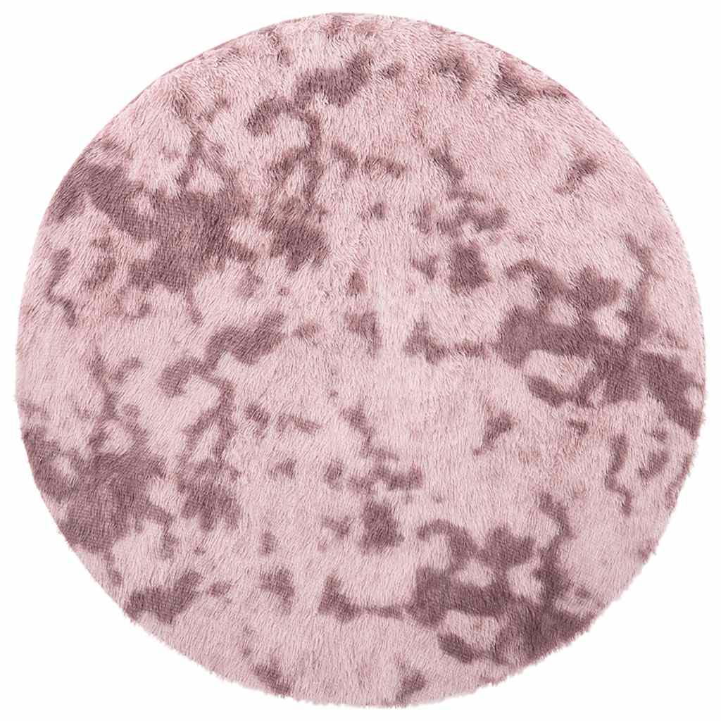 Shaggy Rug High Pile NAVARRA Dusty Pink 240x240 cm Polyester