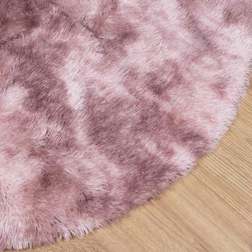 Shaggy Rug High Pile NAVARRA Dusty Pink 240x240 cm Polyester
