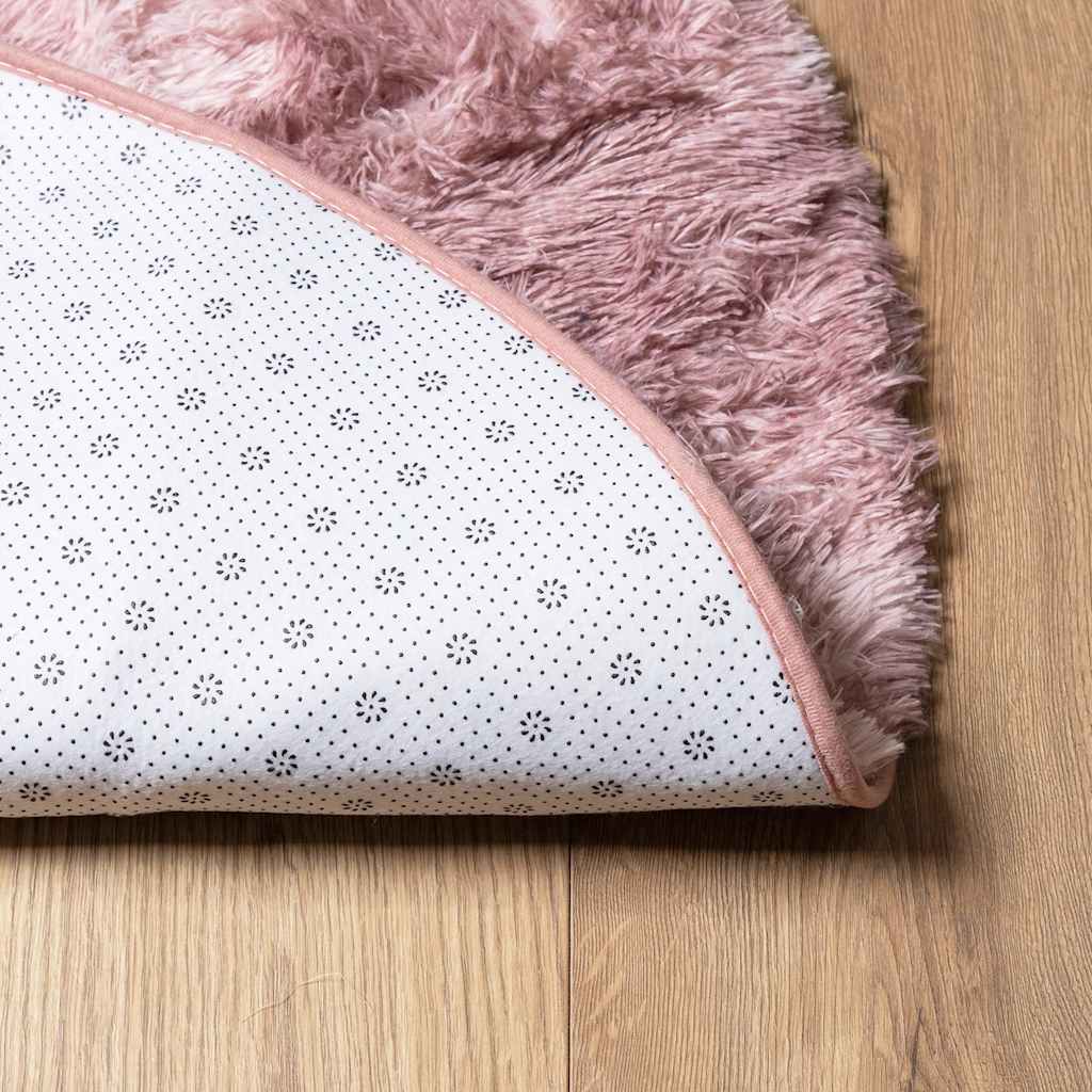 Shaggy Rug High Pile NAVARRA Dusty Pink 240x240 cm Polyester