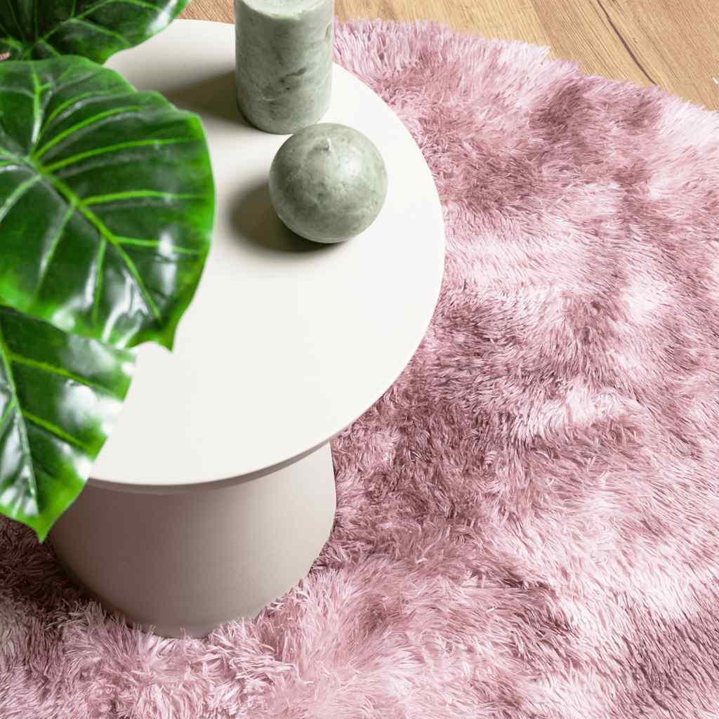Shaggy Rug High Pile NAVARRA Dusty Pink 240x240 cm Polyester