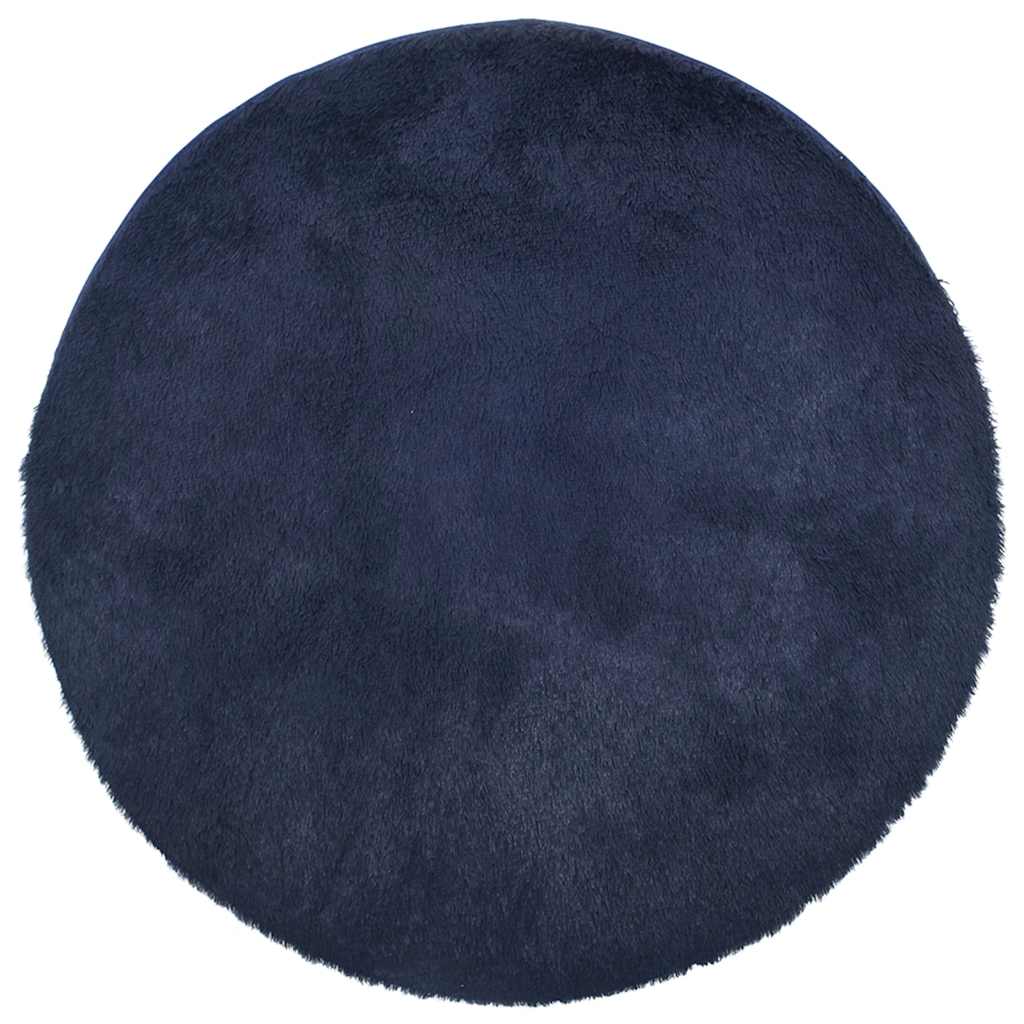 Shaggy Rug High Pile NAVARRA Navy 240x240 cm Polyester